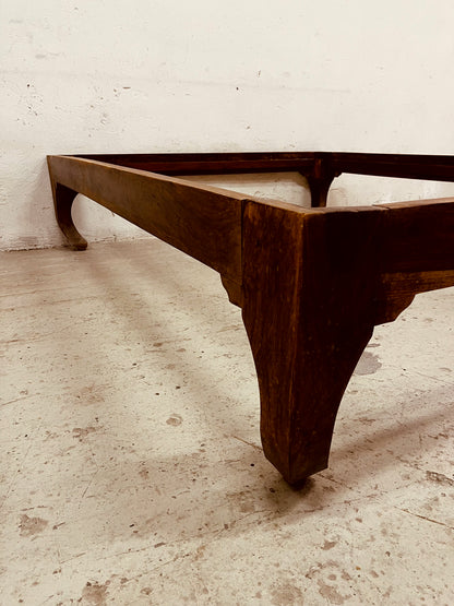 letto etnico indiano stile oppio in legno massiccio