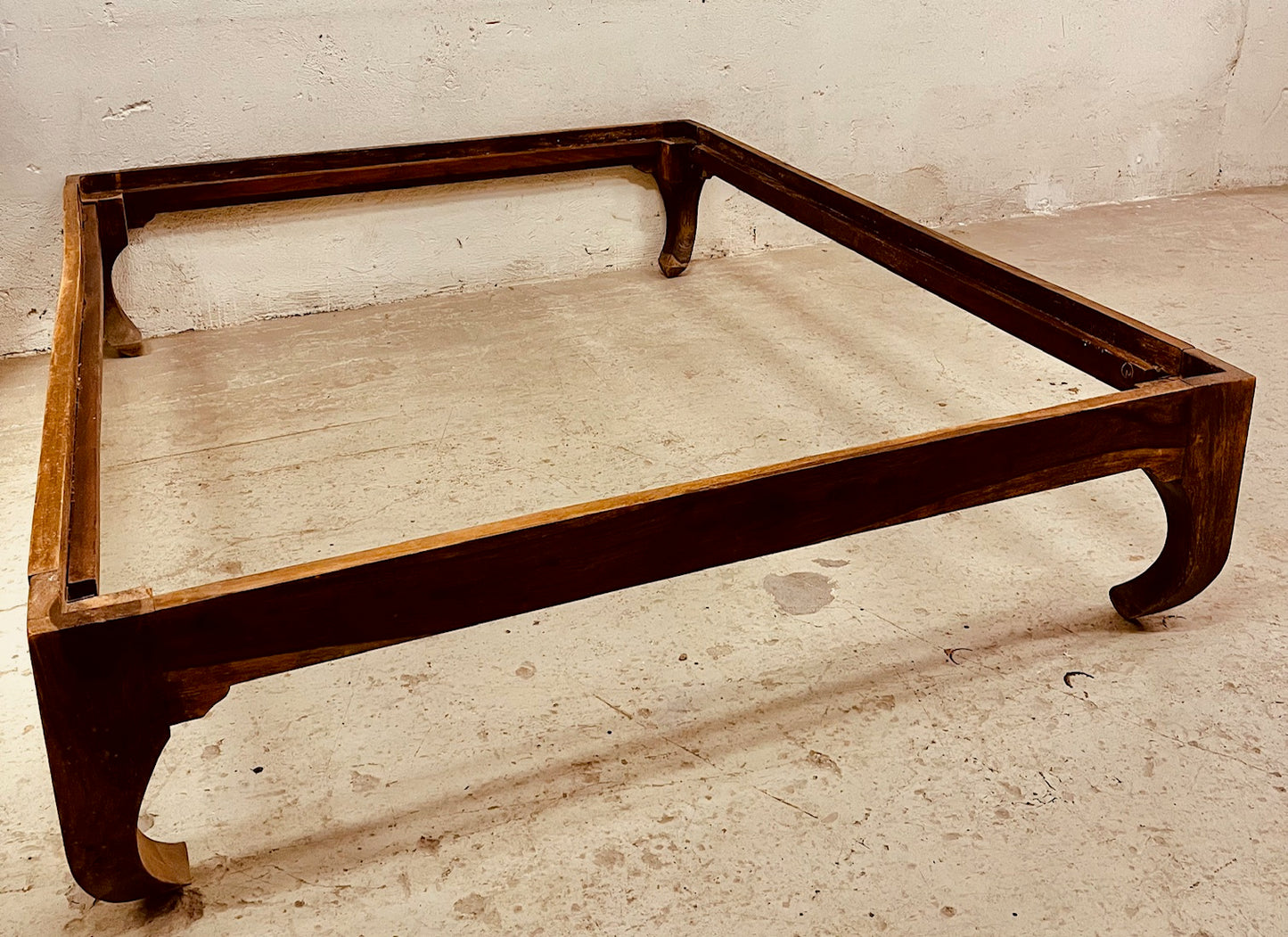 letto etnico indiano stile oppio in legno massiccio