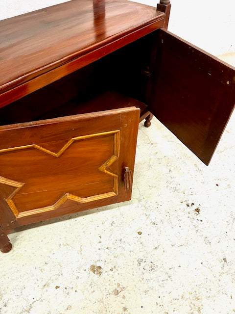 Credenza coloniale in Mogano e Teak