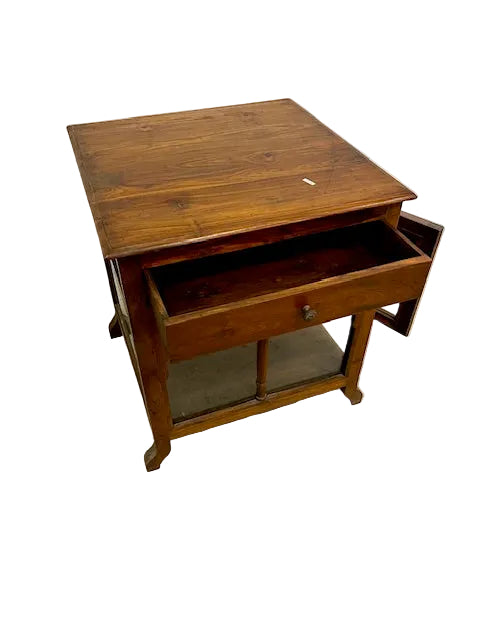 Tavolino vetrinetta coloniale in Teak