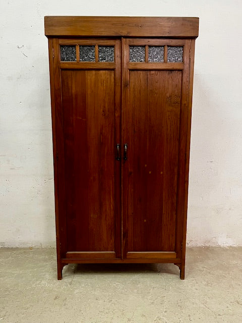 Armadio coloniale in legno massiccio di teak