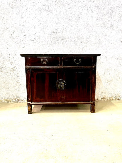Credenza cinese originale in legno massiccio dipinto in lacca