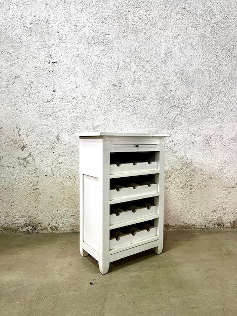 Porta bottiglie in legno massiccio shabby chic