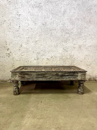 Tavolino indiano vecchia porta shabby chic