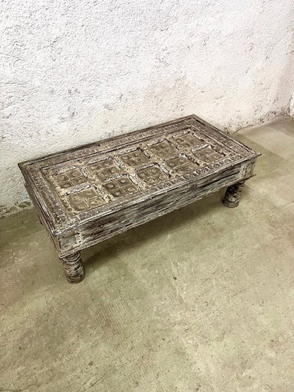 Tavolino indiano vecchia porta shabby chic