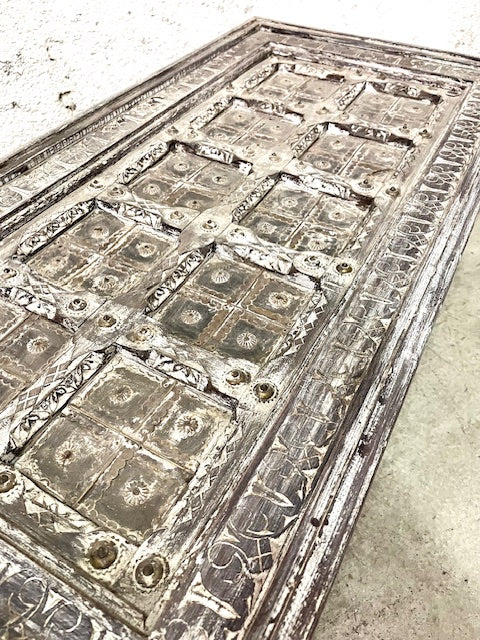 Tavolino indiano vecchia porta shabby chic