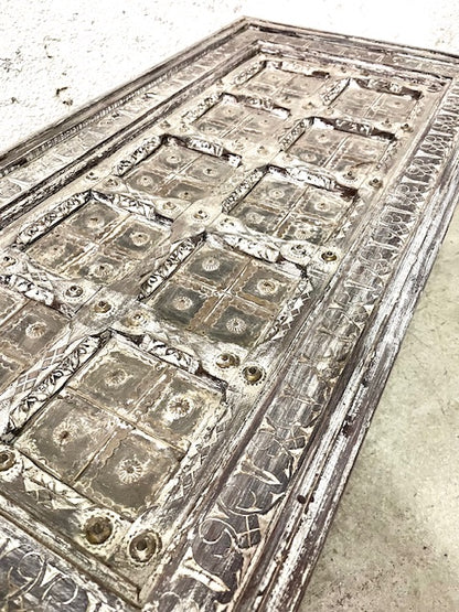 Tavolino indiano vecchia porta shabby chic