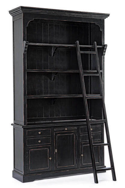 Libreria shabby chic con scala in legno massello
