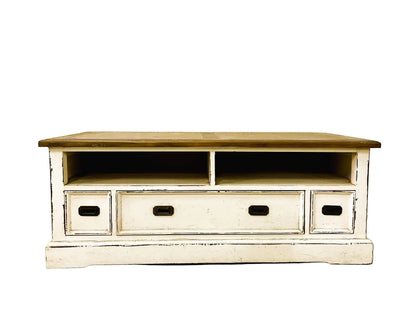 credenza porta tv shabby chic in legno massiccio  frontale