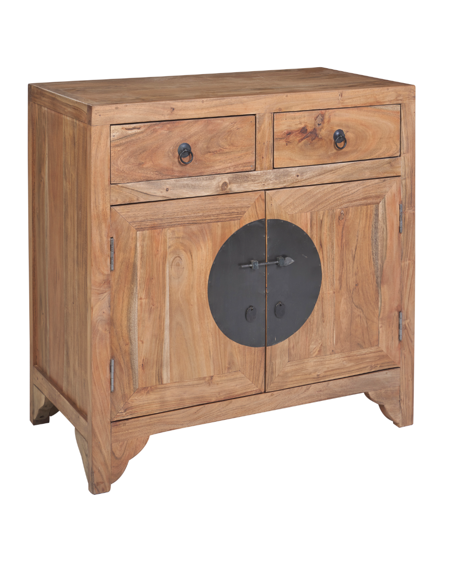 Credenza stile cinese in legno massiccio 2 ante 2 cassetti
