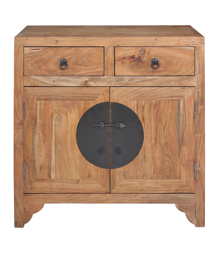 Credenza stile cinese in legno massiccio 2 ante 2 cassetti