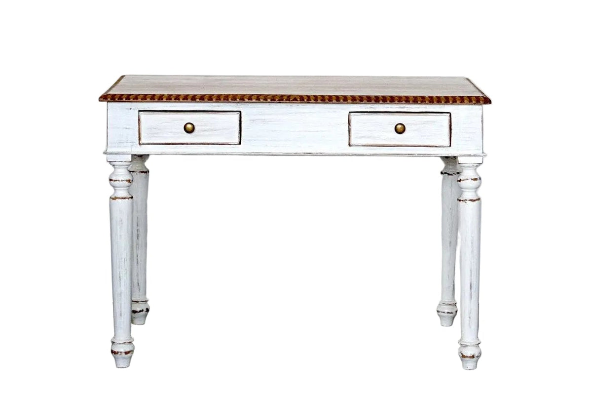 Scrittoio in Teak Epoca Coloniale frontale