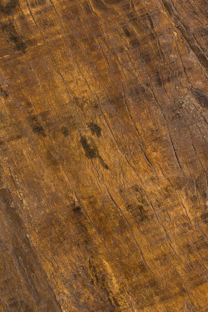 Tavolino vintage da pranzo quadrato base acciaio piano in legno