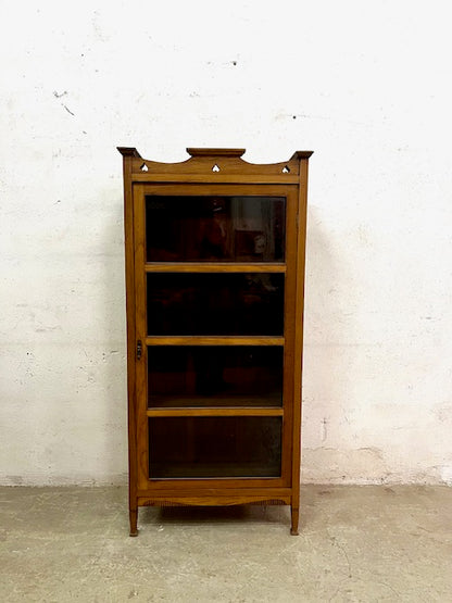 Vetrinetta coloniale in legno di teak, vista frontale