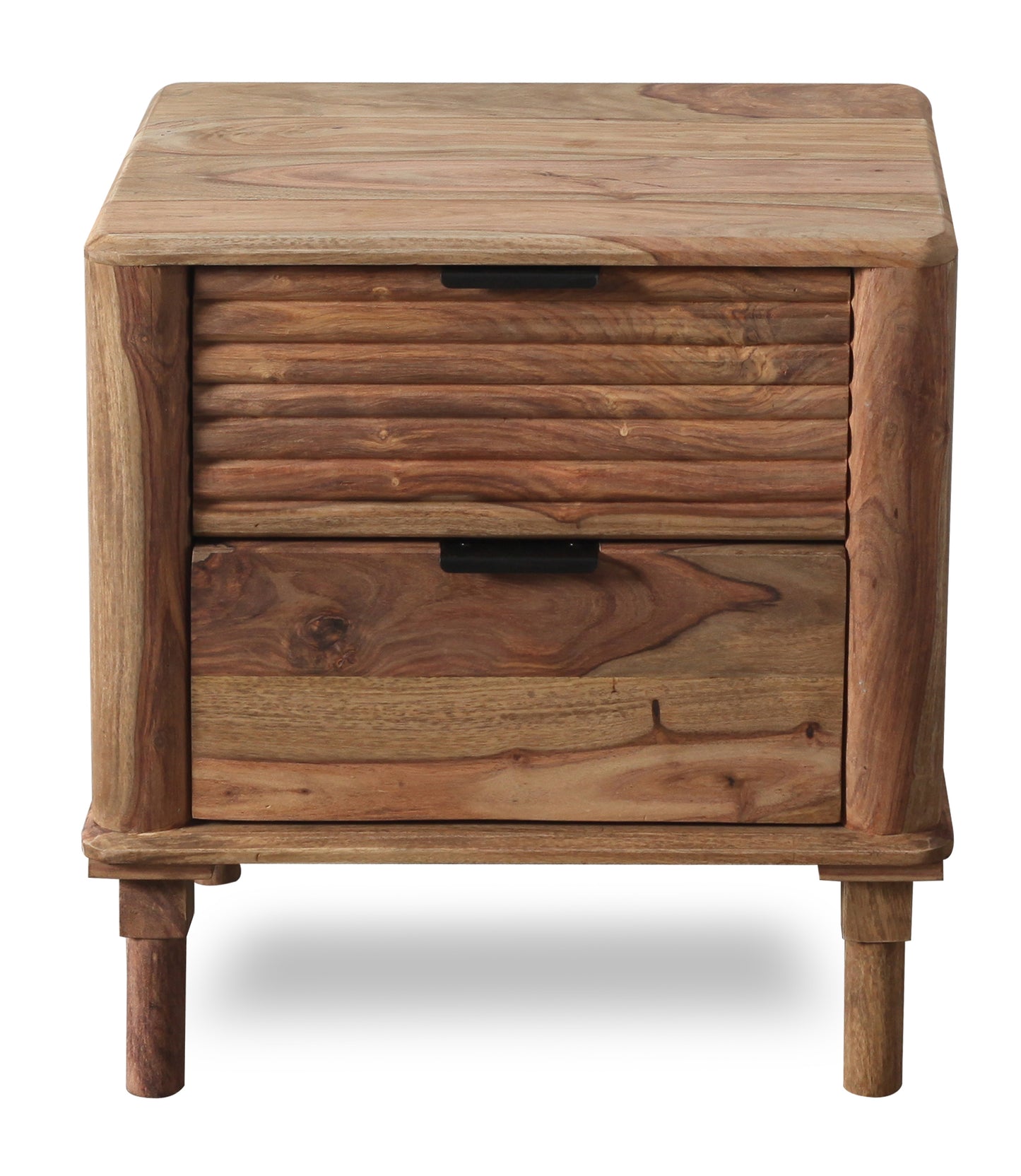 Comodino in legno massiccio naturale letto testata alta