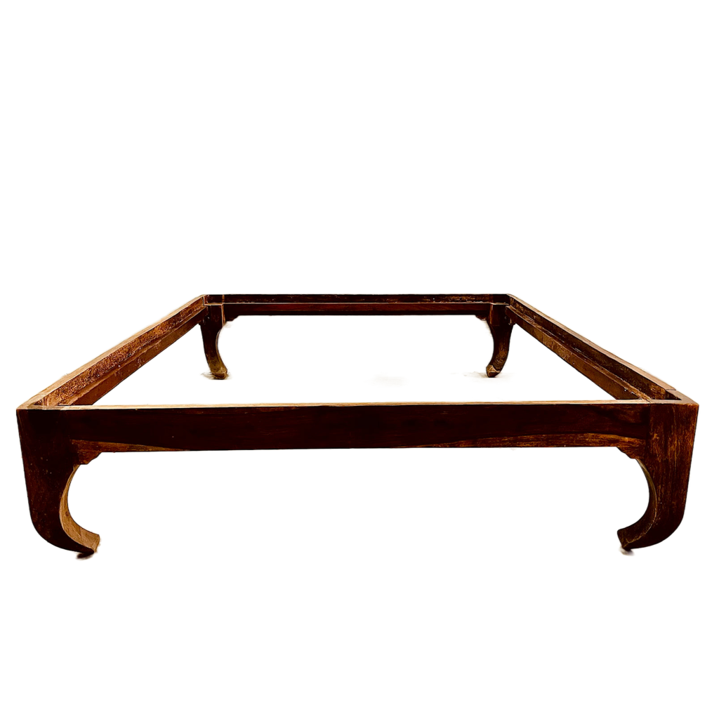 letto etnico indiano stile oppio in legno massiccio