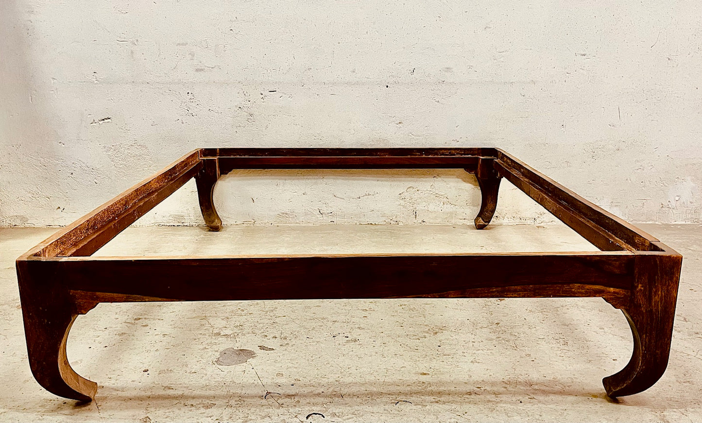 letto etnico indiano stile oppio in legno massiccio