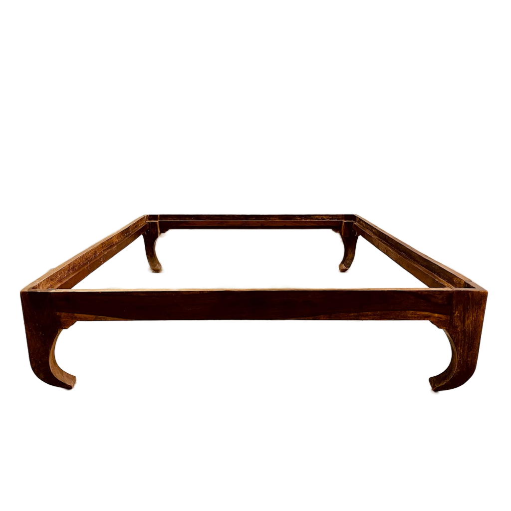 letto etnico indiano stile oppio in legno massiccio