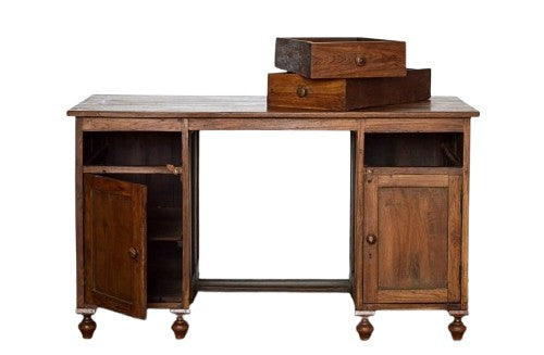 Scrittoio in Teak Epoca Coloniale 2 anta 2 cassetti