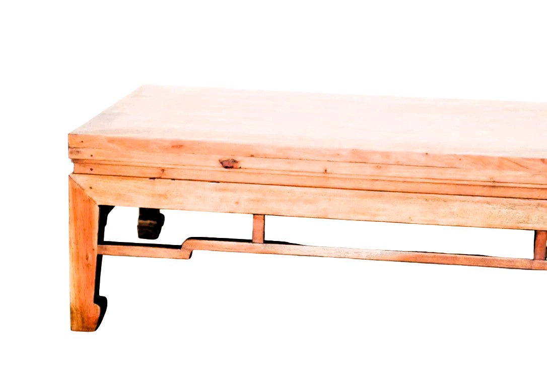 Tavolo indiano da tè basso in legno massello di Acacia
