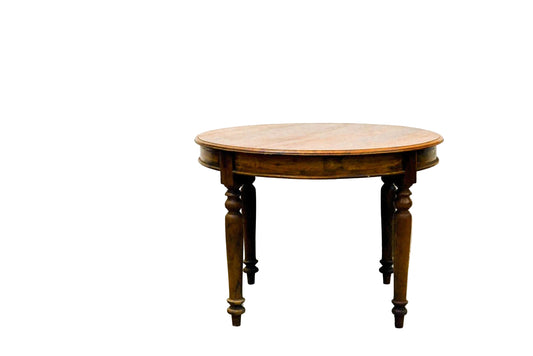 Tavolo Tondo in Teak Epoca Coloniale - lapagoda