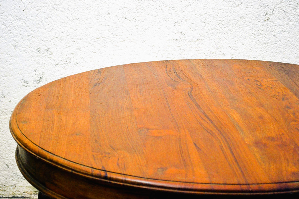 Tavolo Tondo in Teak Epoca Coloniale - lapagoda