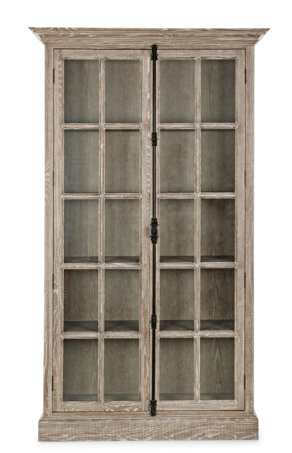 Vetrina provenzale 2 ante in legno massiccio di frassino bianco