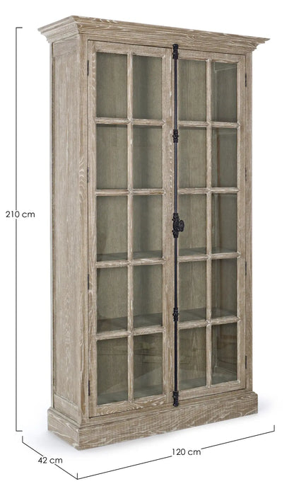 Vetrina provenzale 2 ante frontale legno frassino bianco