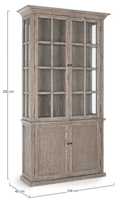 Vetrina provenzale shabby chic dettaglio legno frassino massello