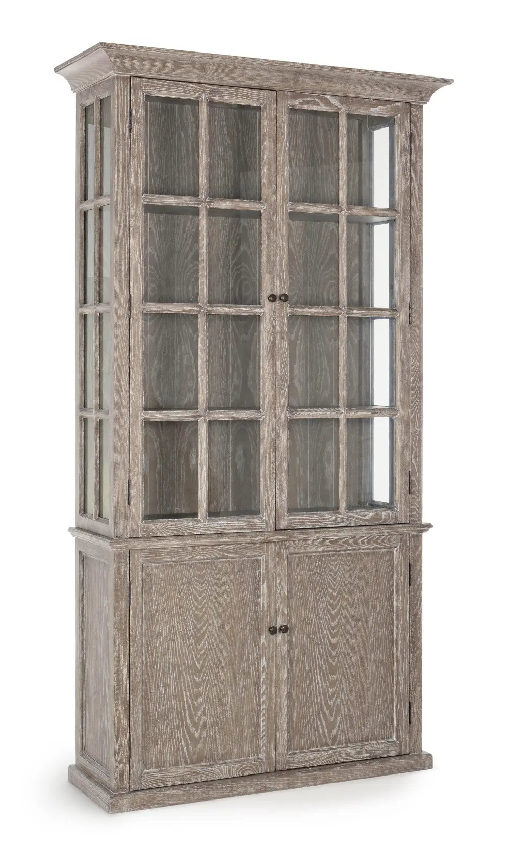 Vetrina shabby chic provenzale 4 ante legno frassino - La Pagoda