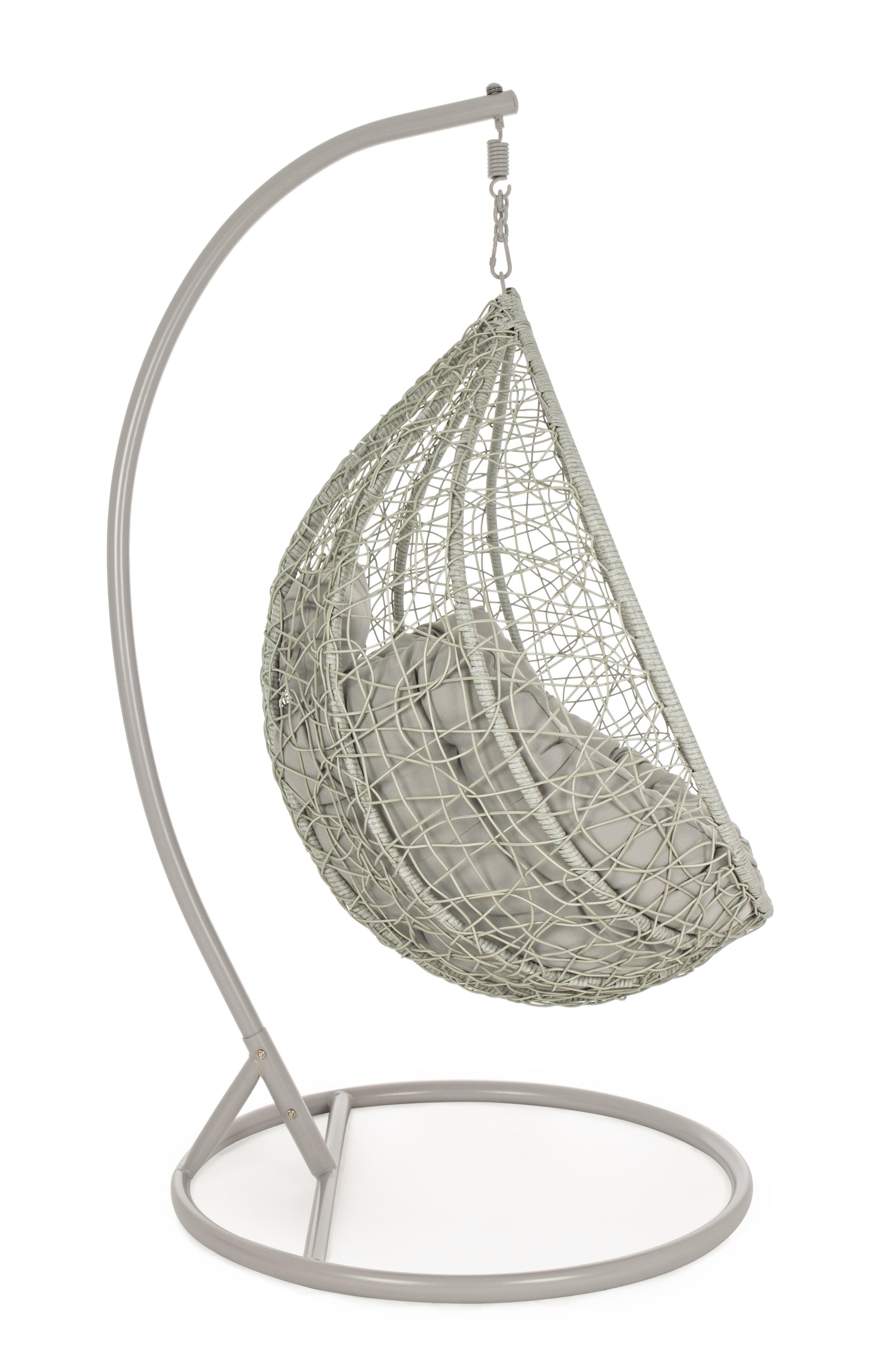Poltrona sospesa round outdoor con cuscini - Grigio - SPEDIZIONE GRATUITA - lapagoda.net