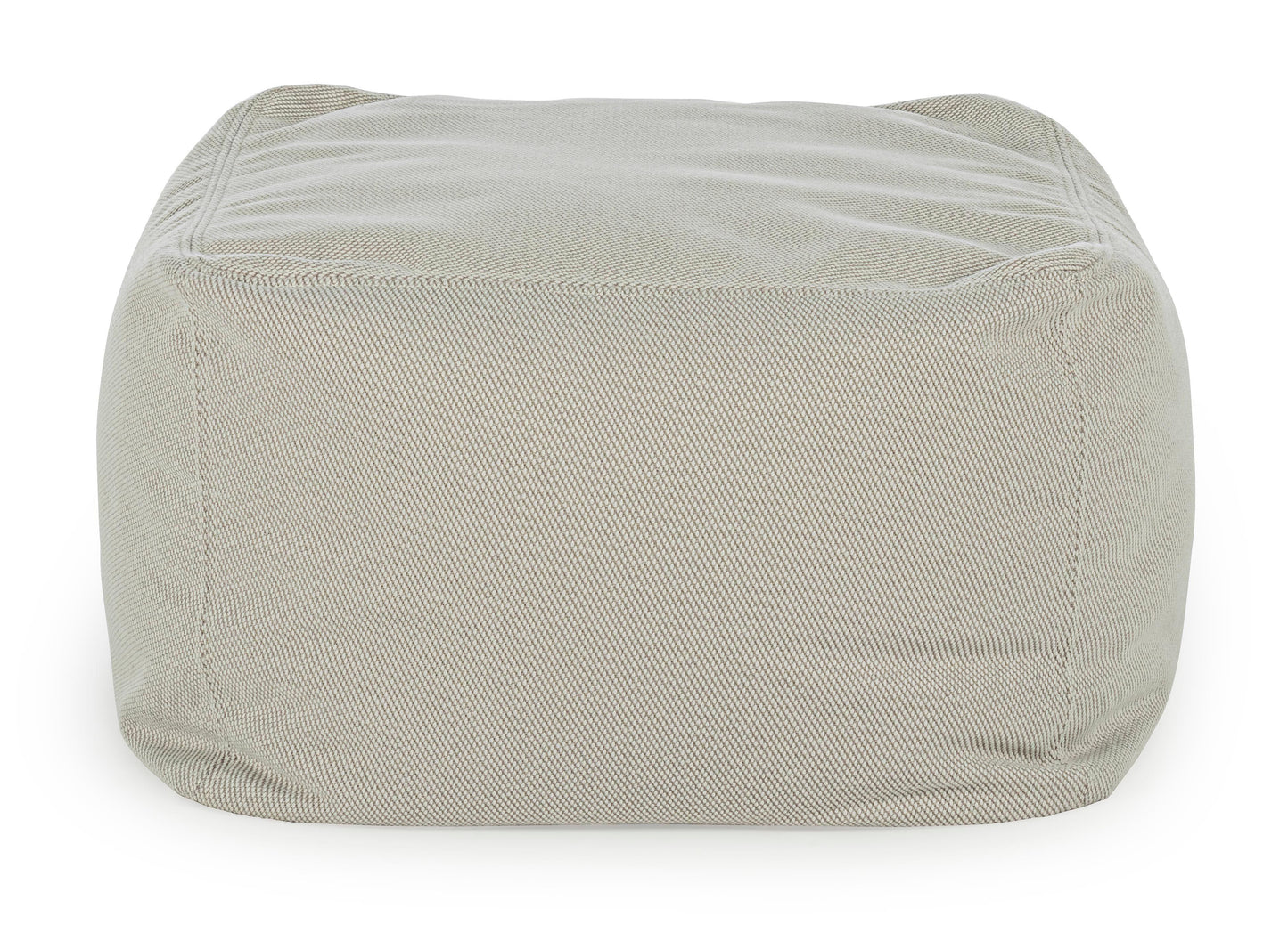 Pouf 50x50 in tessuto sfoderabile per esterni - 4 colori disponibili, Bianco sabbia-lapagoda.net