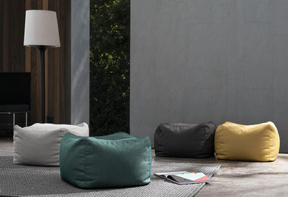 Pouf 50x50 colori a scelta : bianco sabbia, grigio antracite, verde giada e giallo cedro- tessuto per esterni -lapagoda.net