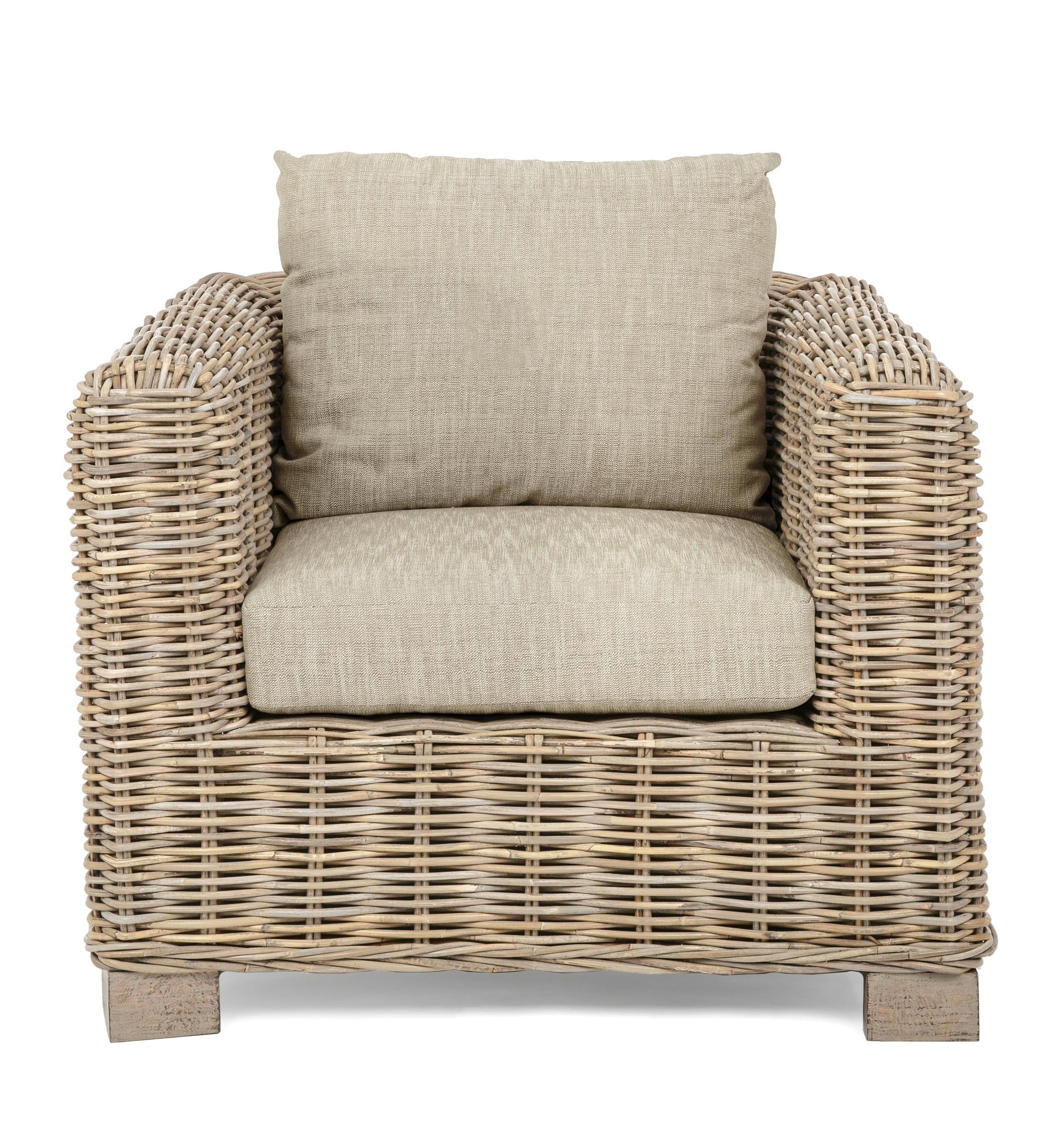 Poltrona in rattan e legno di mango con cuscini sfoderabili - SPEDIZIONE GRATUITA - lapagoda.net