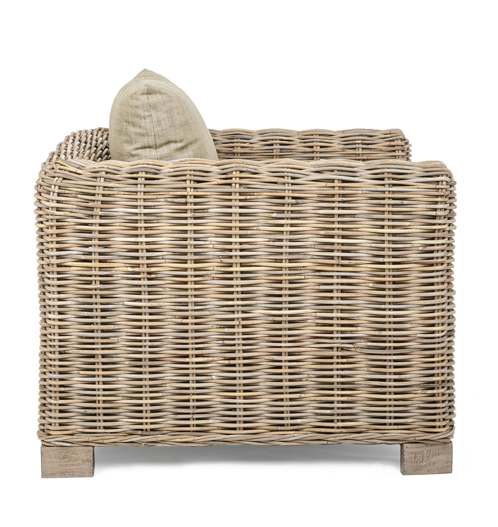 Poltrona in legno di mango e rattan con cuscini sfoderabili - SPEDIZIONE GRATUITA - lapagoda.net
