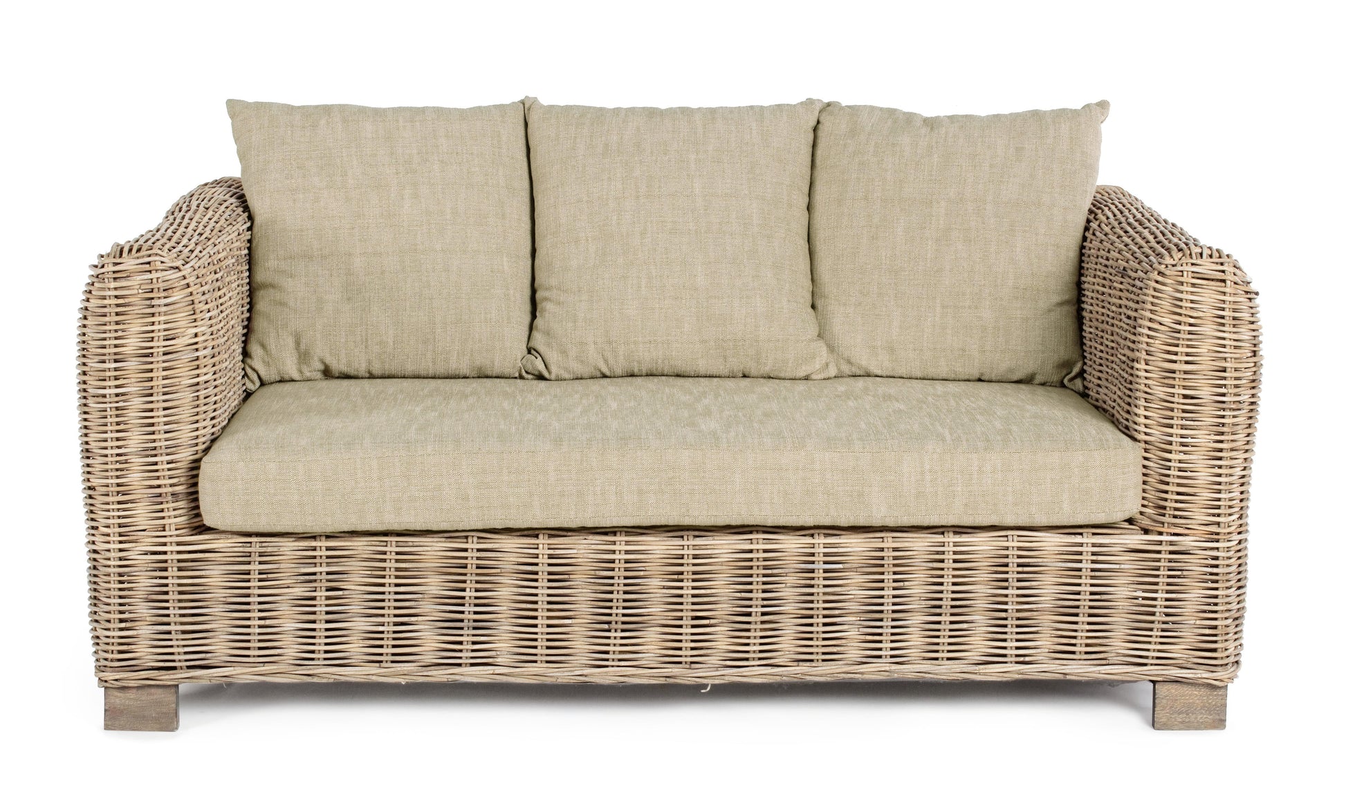 Divano 2 posti in rattan e legno di mango con cuscini sfoderabili - SPEDIZIONE GRATUITA - lapagoda.net