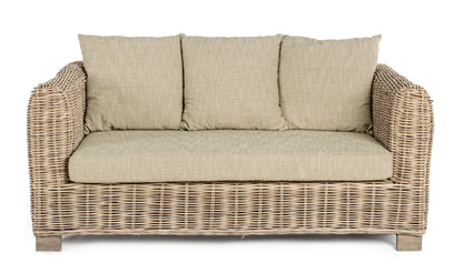 Divano 2 posti in rattan e legno di mango con cuscini sfoderabili - SPEDIZIONE GRATUITA - lapagoda.net