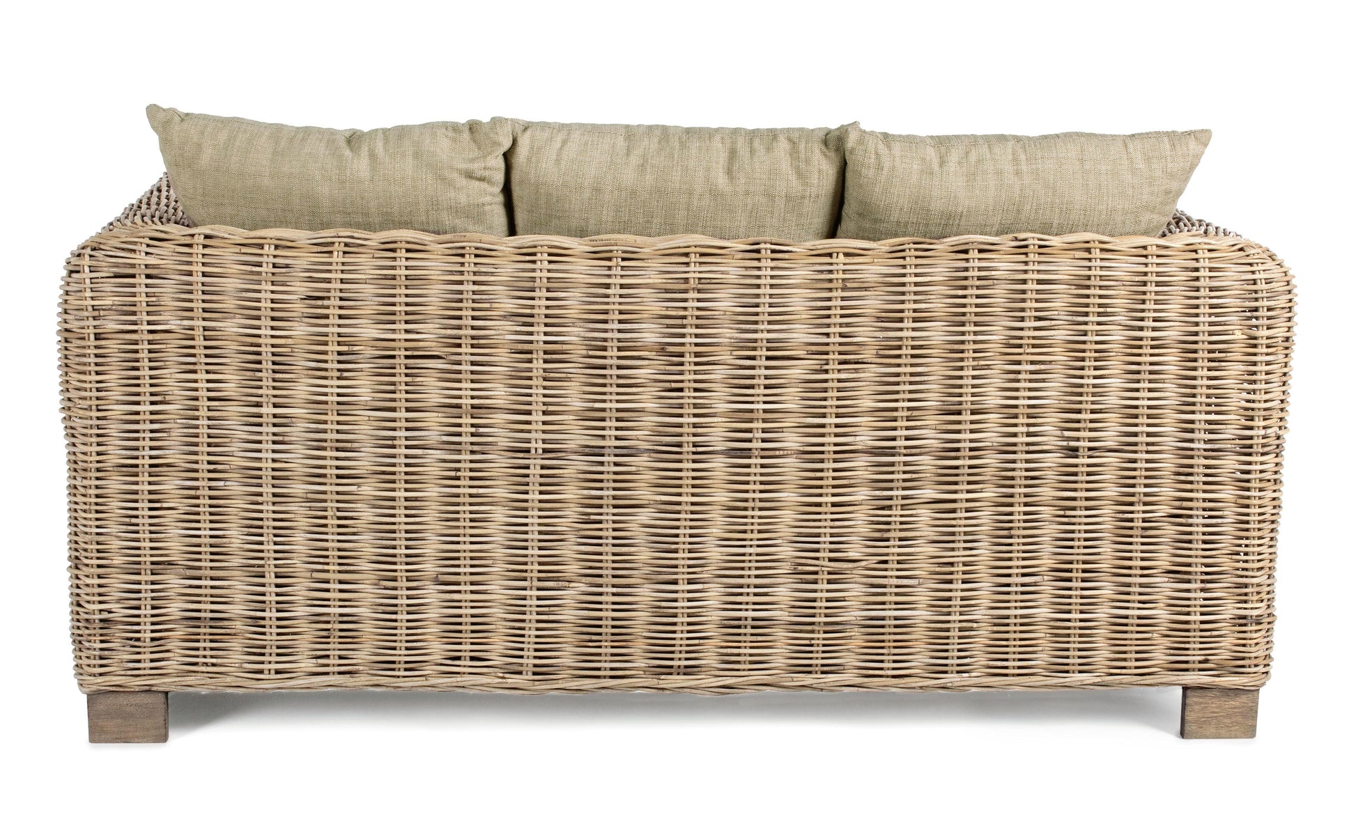 Divano 2 posti in rattan e legno di mango con cuscini sfoderabili - SPEDIZIONE GRATUITA - lapagoda.net