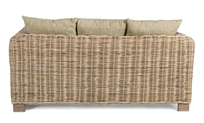 Divano 2 posti in rattan e legno di mango con cuscini sfoderabili - SPEDIZIONE GRATUITA - lapagoda.net