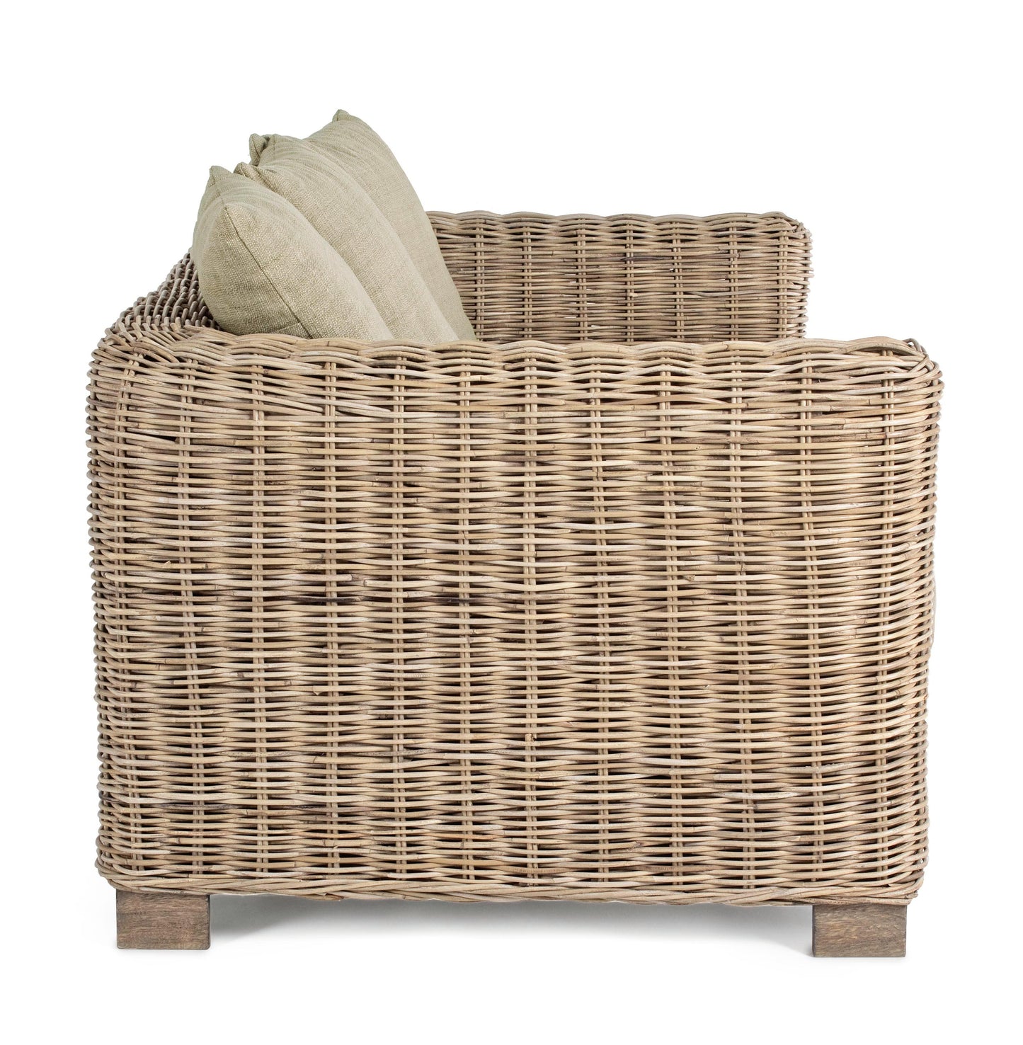 Divano 2 posti in rattan e legno di mango con cuscini sfoderabili - SPEDIZIONE GRATUITA - lapagoda.net