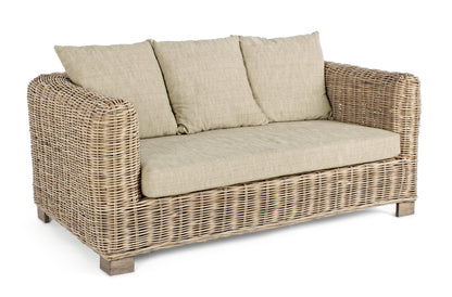 Divano 2 posti in rattan e legno di mango con cuscini sfoderabili - SPEDIZIONE GRATUITA - lapagoda.net