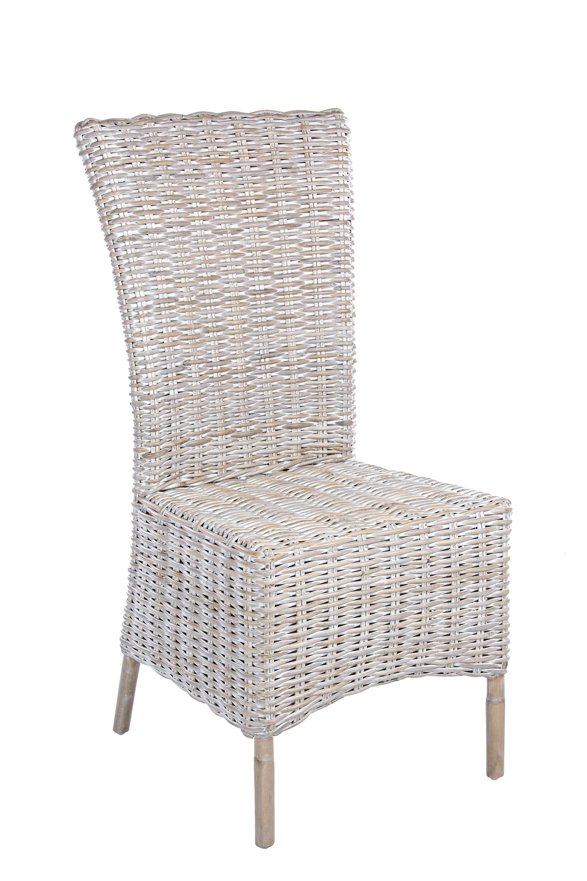 Sedia rattan Shabby chic vintage bianco antico intreccio fine in Kubu - SCONTO 20% - lapagoda.net