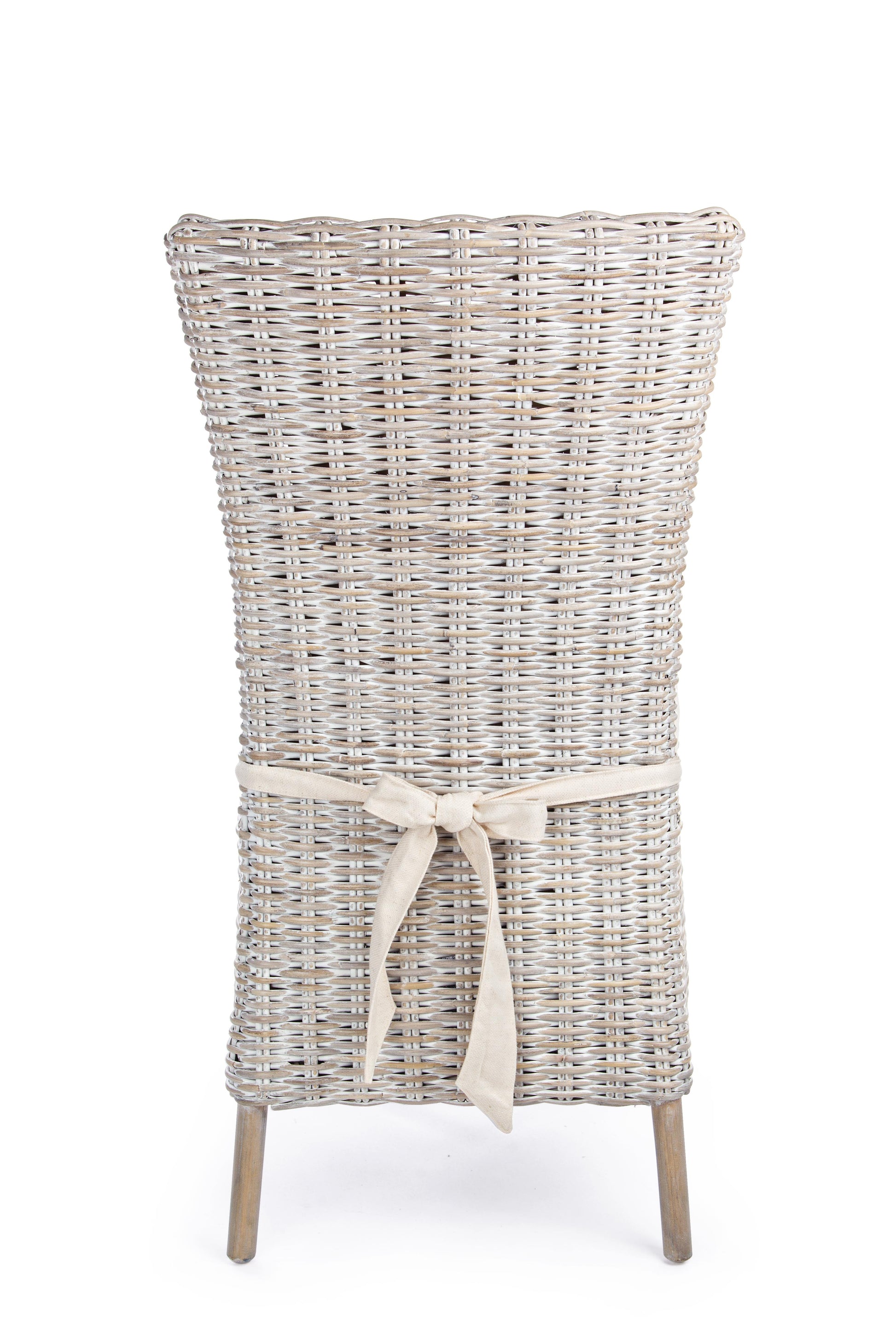 Sedia rattan Shabby chic vintage bianco antico intreccio fine in Kubu - SCONTO 20% - lapagoda.net