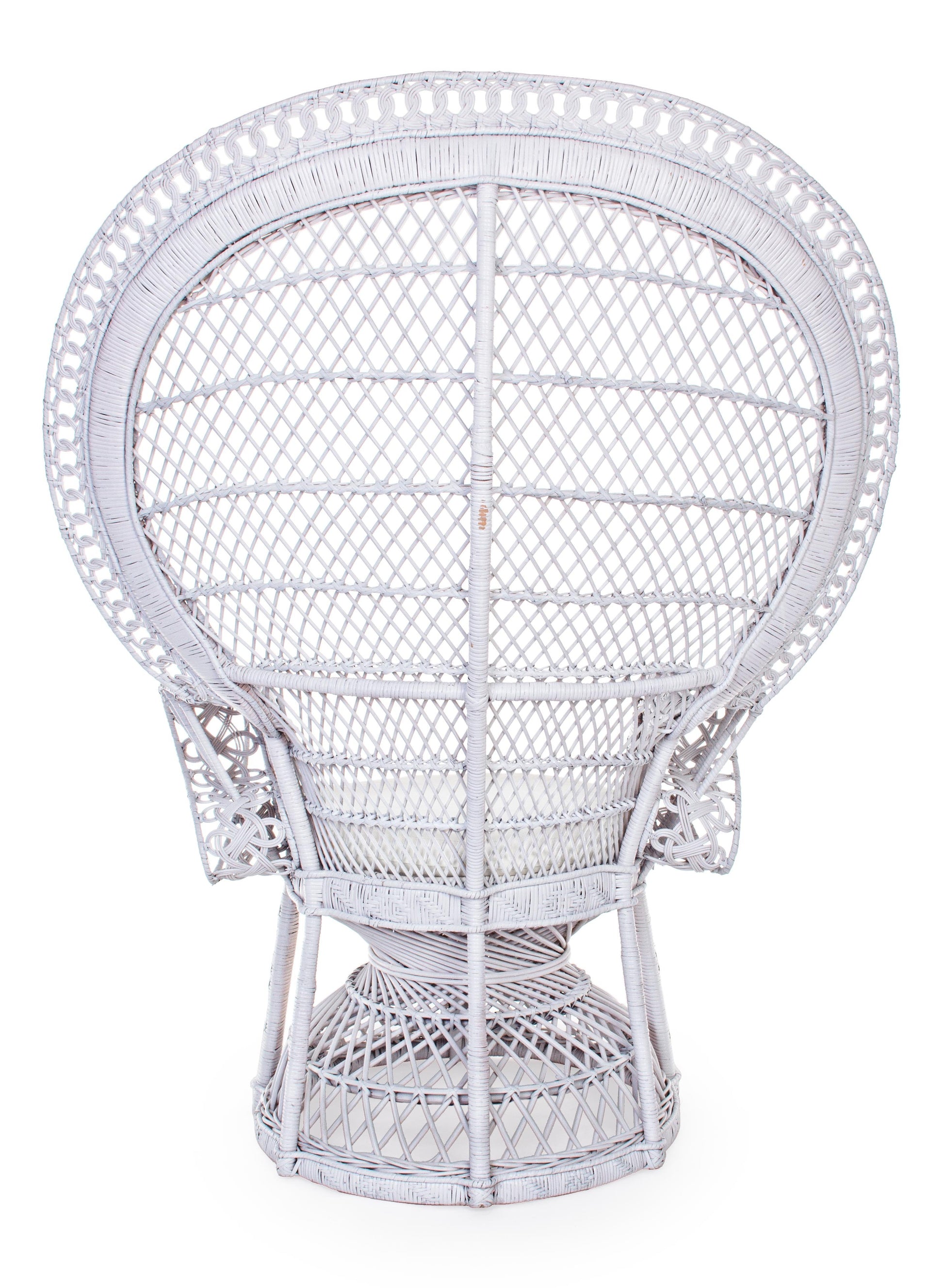 Poltrona pavone naturale in rattan e midollino bianca SCONTO 20% - lapagoda.net