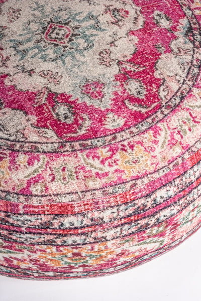 Pouf in stoffa riciclata Tamil rosso SCONTO 20% spedizione gratuita - lapagoda.net