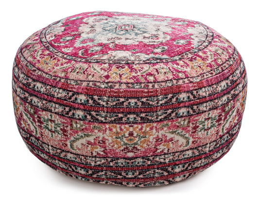 Pouf in stoffa riciclata Tamil rosso SCONTO 20% spedizione gratuita - lapagoda.net