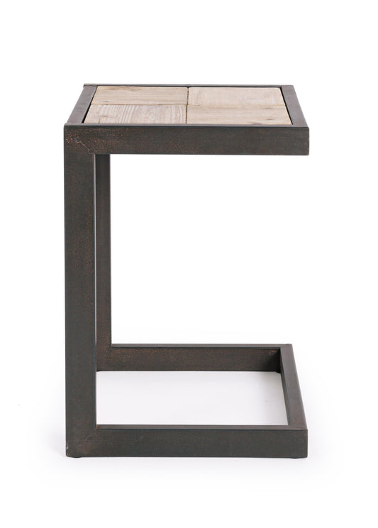 Sgabello industrial gambe in ferro con tirante e seduta in legno di abete grezzo naturale H47 sconto 20% - lapagoda.net