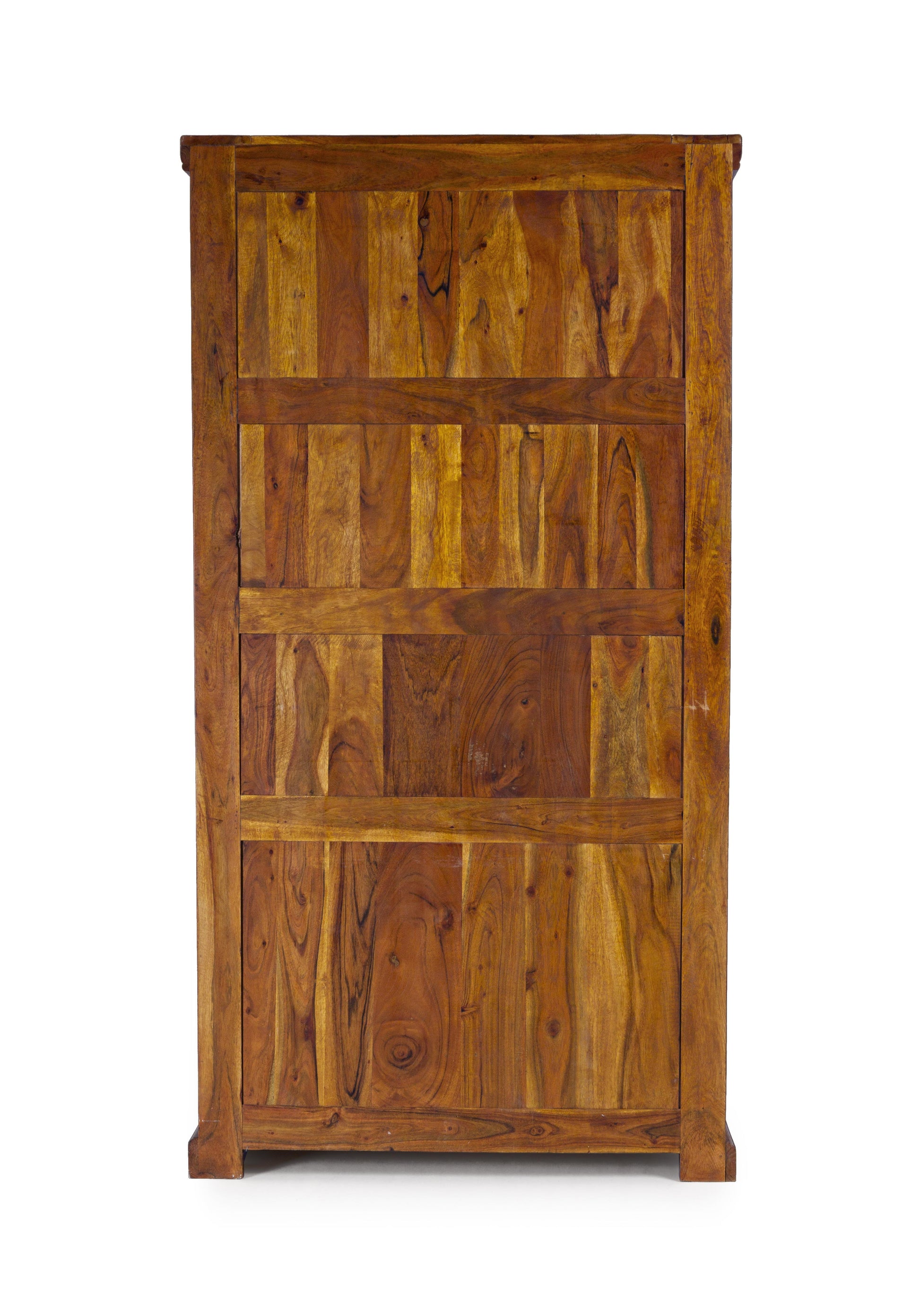Libreria etnica indiana in legno massiccio di acacia 4 piani 2 cassetti - lapagoda.net