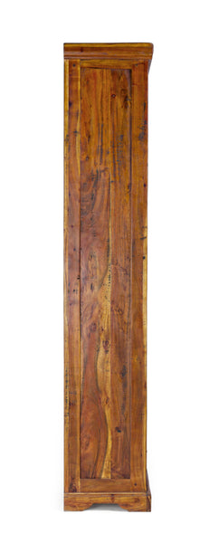 Libreria etnica indiana in legno massiccio di acacia 4 piani 2 cassetti - lapagoda.net