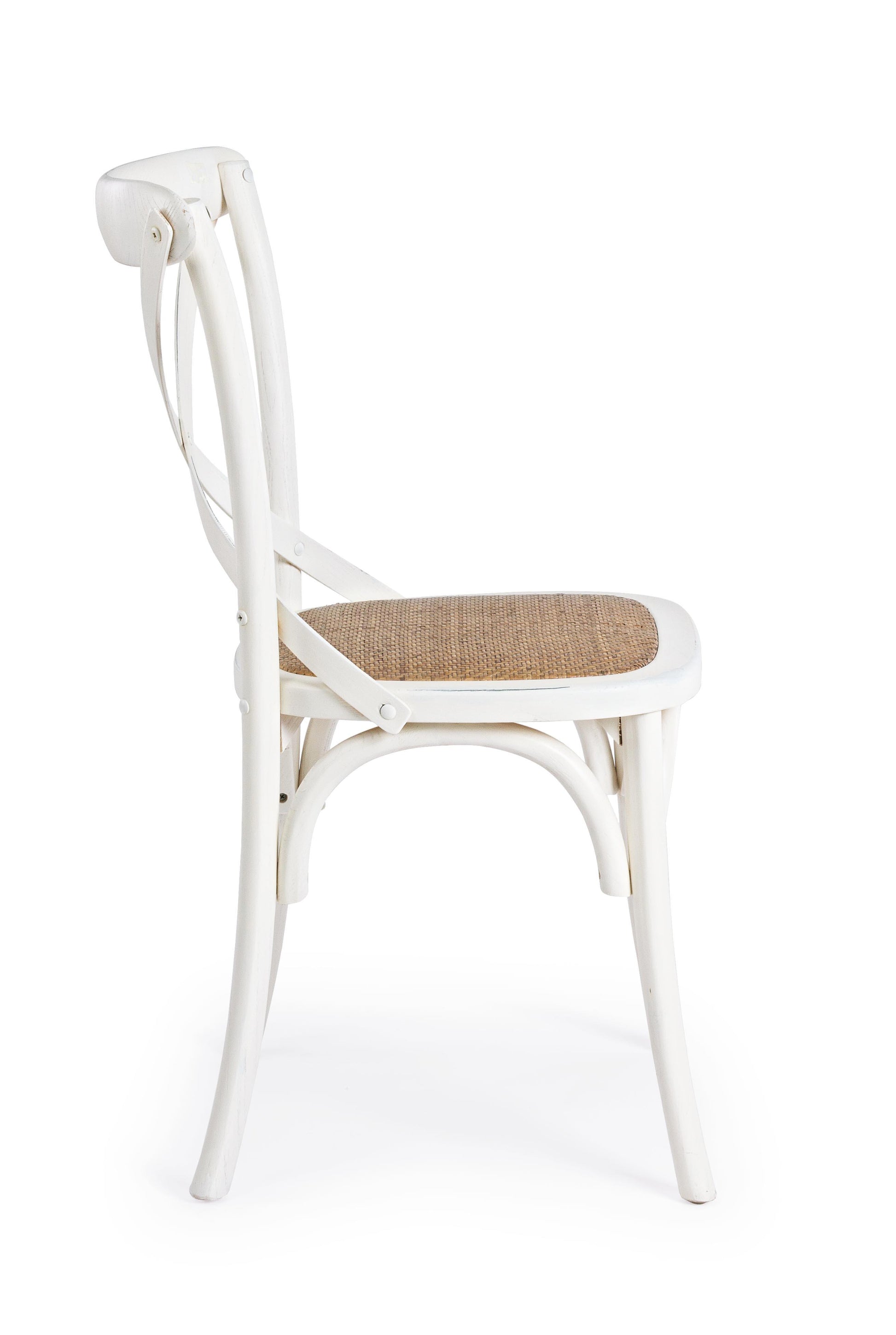 Sedia pranzo vintage x in legno di Olmo e seduta in rattan naturale colori a scelta - lapagoda.net